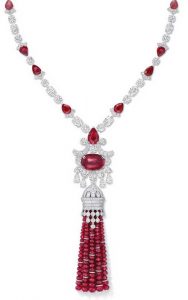 Ruby and Diamond Tassel necklace from Graff Diamonds