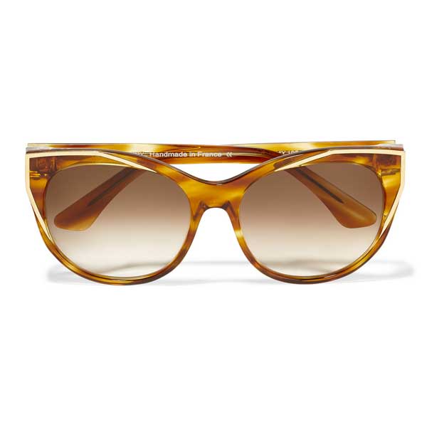 Tierry Lasry's 'Polygamy' sunglasses have been handmade in France from tortoiseshell acetate and finished with gold-plated hardware. 