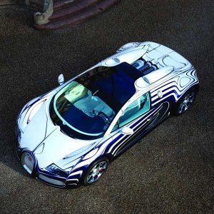 Bugatti Veyron L'Or Blanc produced with Königliche Porzellan-Manufatur 