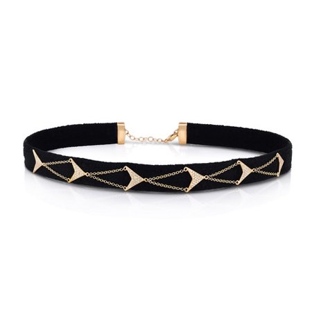 Leather suede gold bracelet