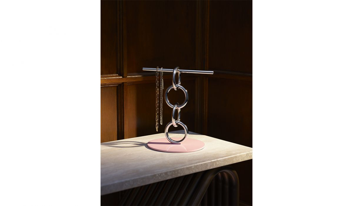 A jewelry stand in silver metal, Uncommon Matters x H&M Home