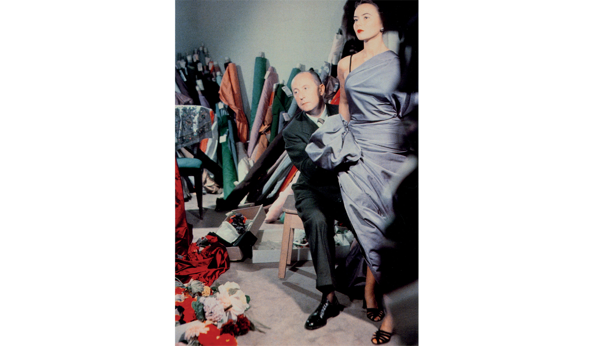 Christian Dior with model Sylvie, circa 1948 Courtesy of Christian Dior