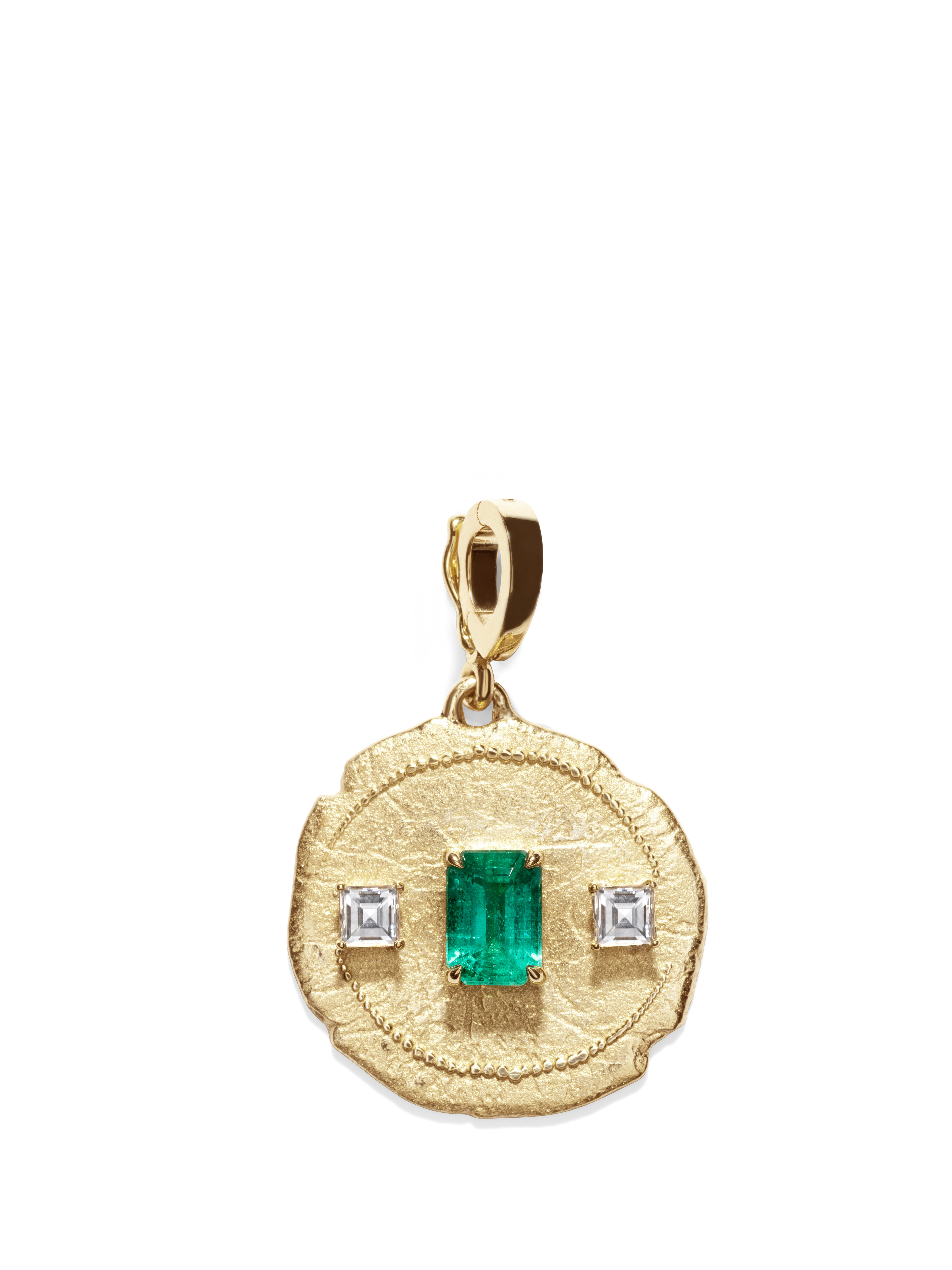 AZLEE TRIO MEDIUM EMERALD COIN 1