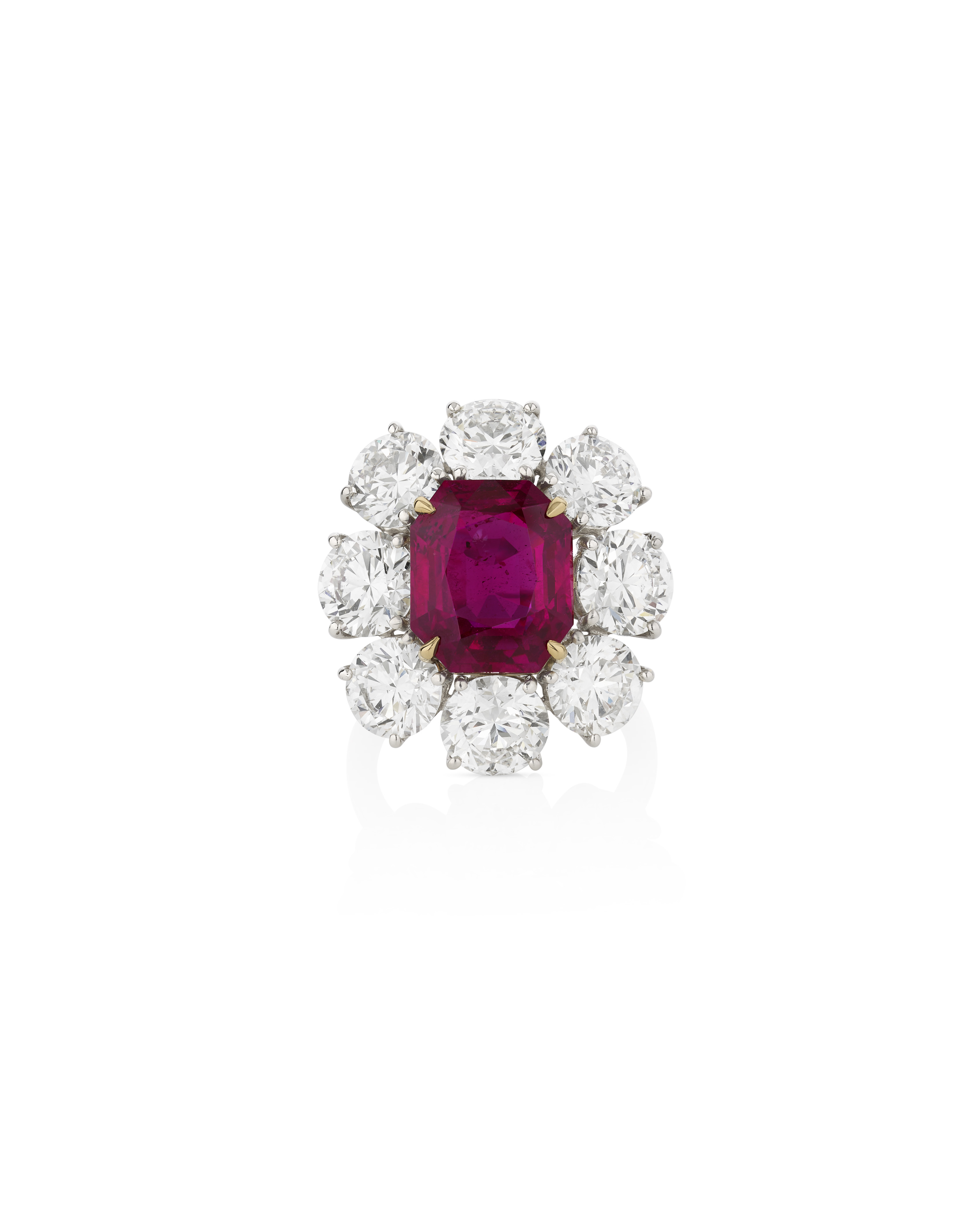 Bulgari Burmese ruby and diamond ring