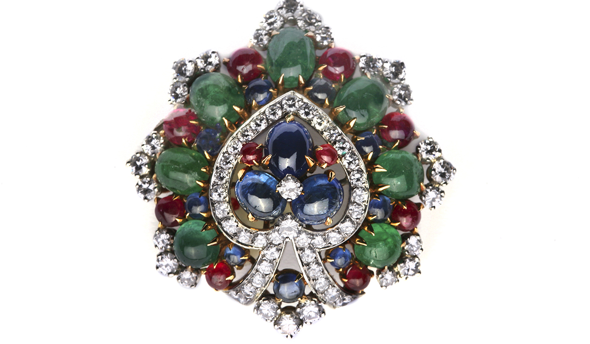 Iconic Bulgari Gem Set Brooch