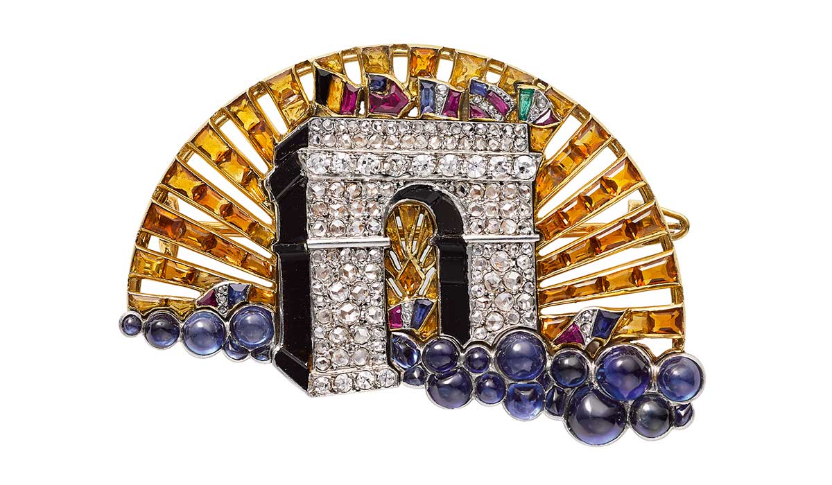 The Arc de Triomphe brooch, Cartier Paris, 1919, selected by Pascale Lepeu, curator of the Cartier Collection.