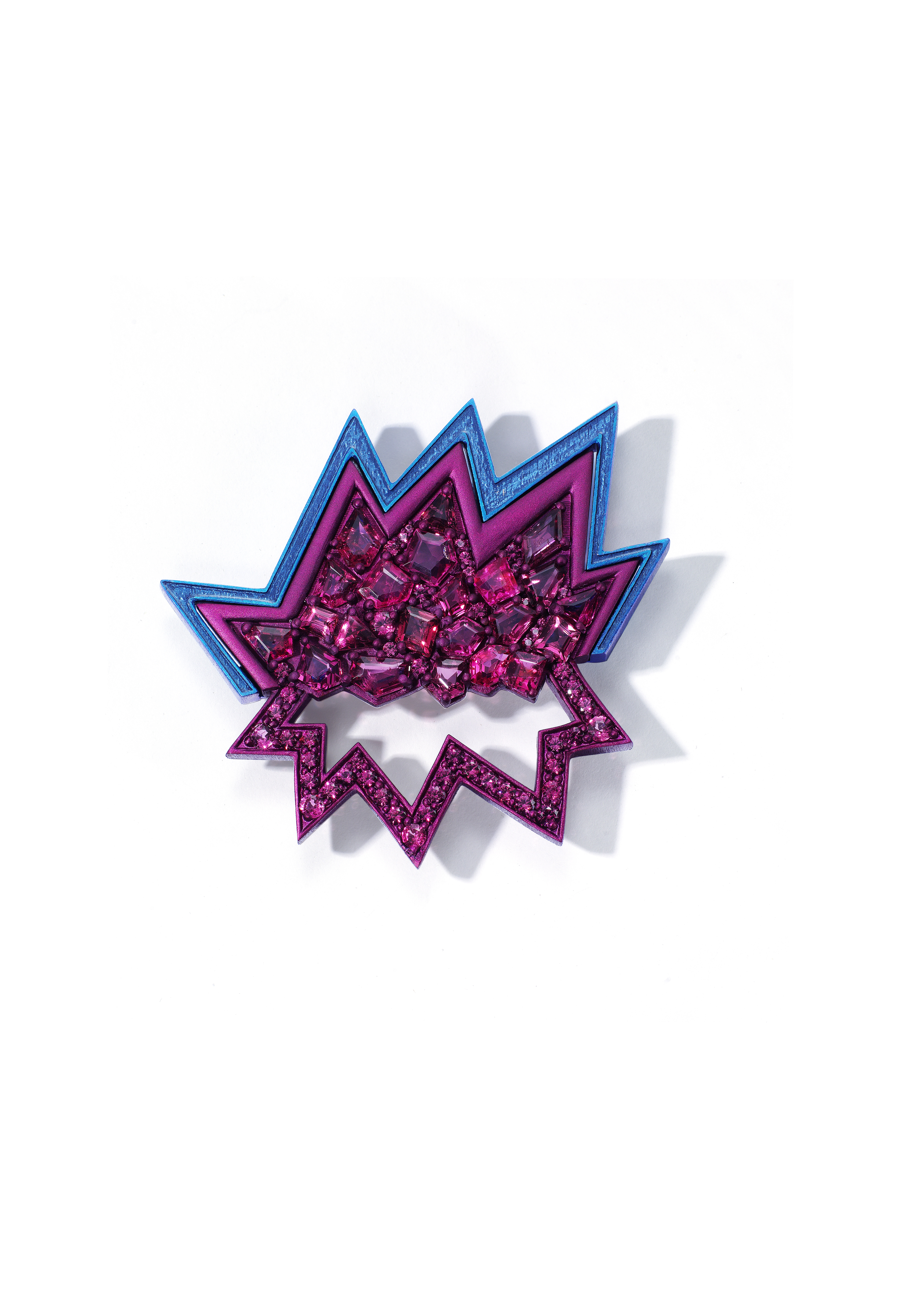 Spinels Brooch spinel aluminum titanium and enamel Awin Siu
