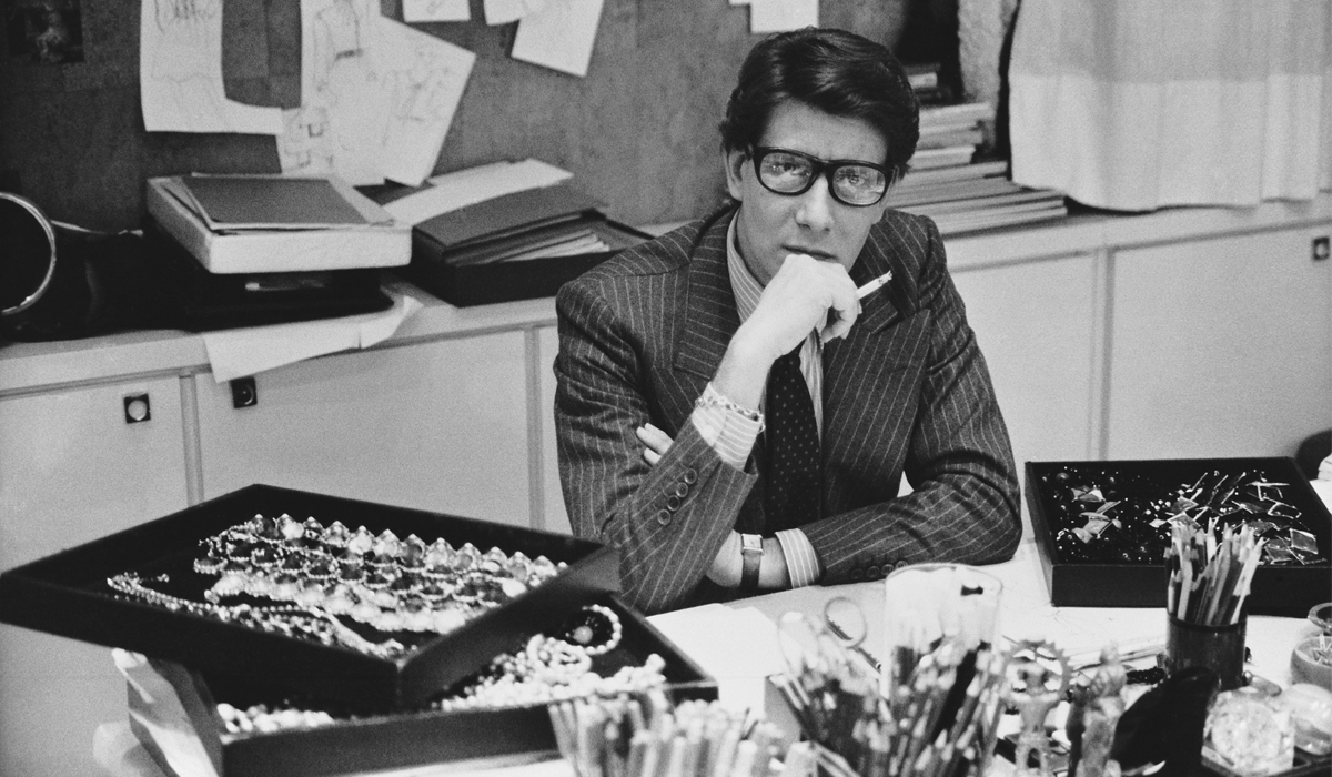 Yves Saint Laurent in his studio