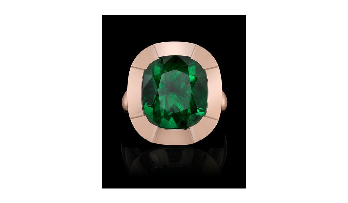 cushion emerald ring