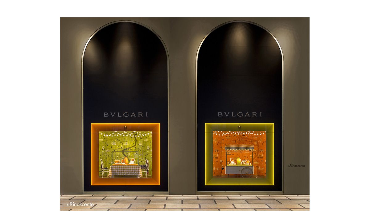 Bulgari windows at La Rinascente, Milan