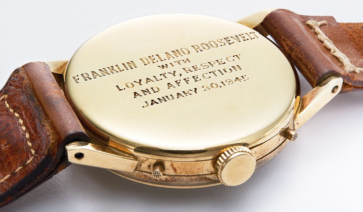 The watch given to US President Franklin Delano Roosevelt for his birthday in 1945