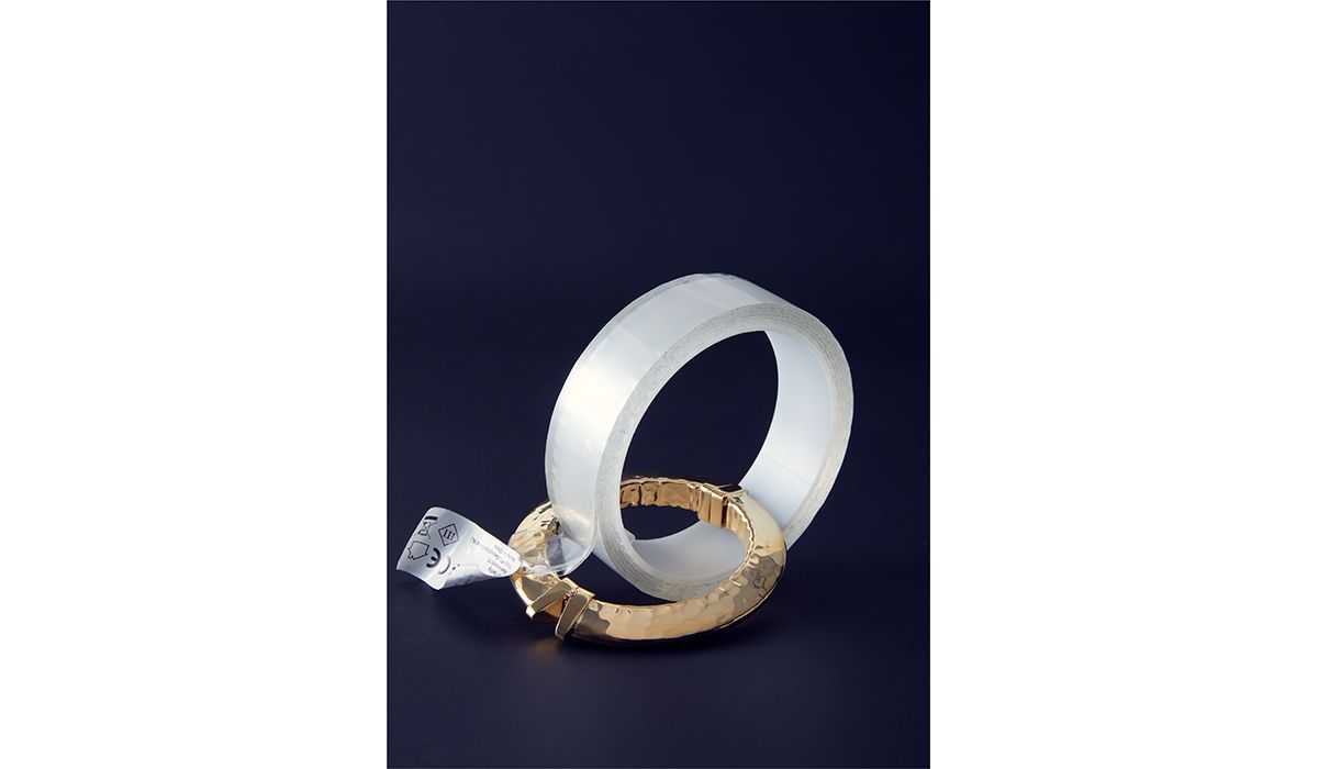 Golden silver Blade bangle. Giovanni Raspini