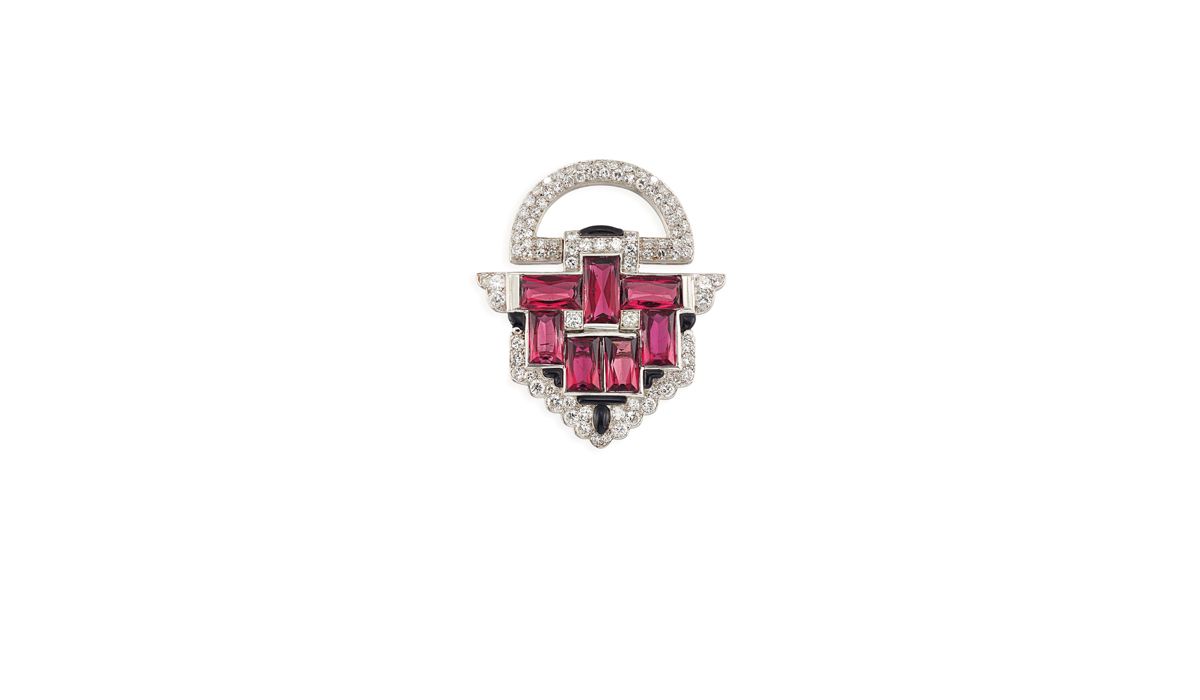 A Fine Art Déco Tourmaline, Enamel And Diamond Brooch, Cartier, © Christie’s Images Limited 2019