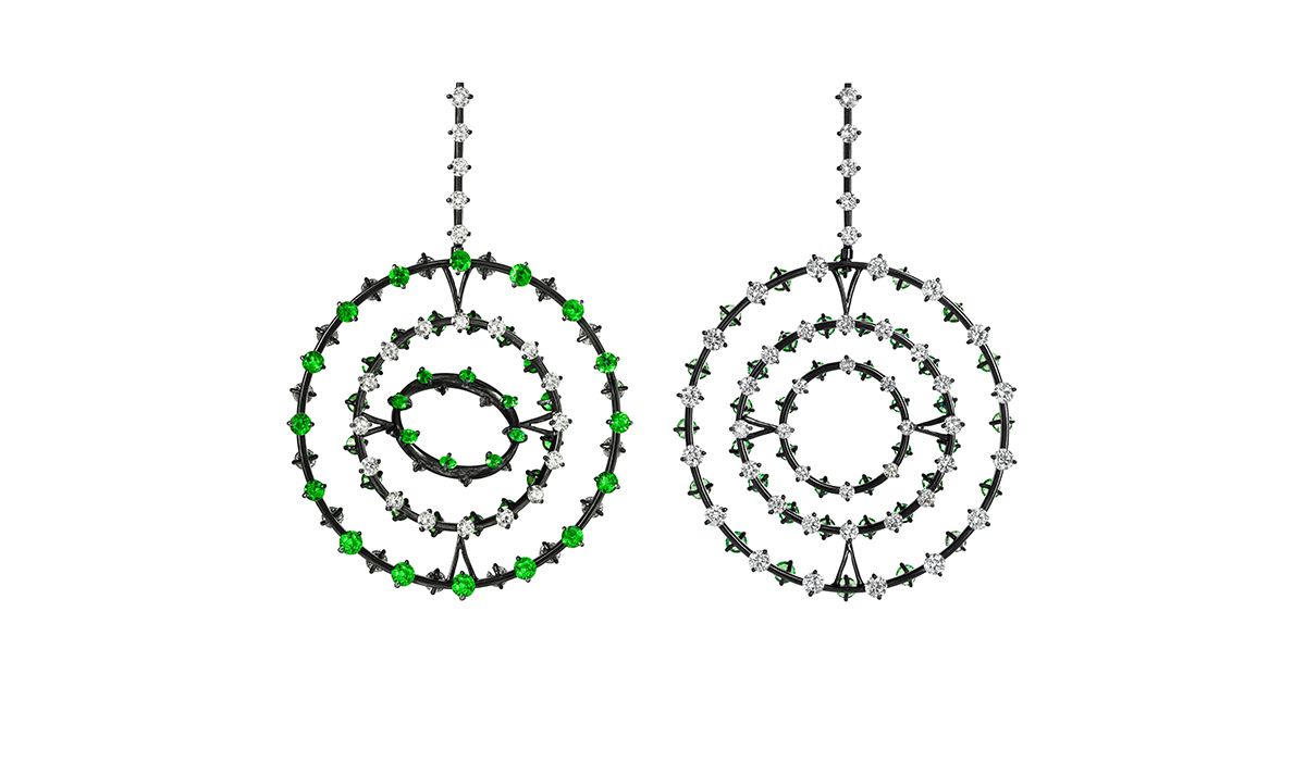 Earrings Round & Round, Paola Brussino