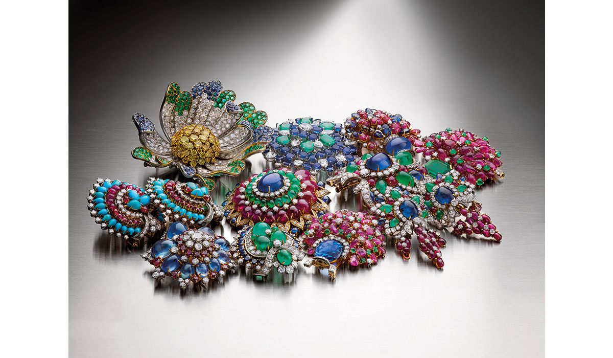 Brooches and earrings. BVLGARI, 1959-1969