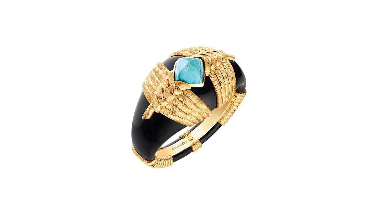 Talisman ebony and turquoise bracelet, Trésor d'Afrique collection, Chaumet.