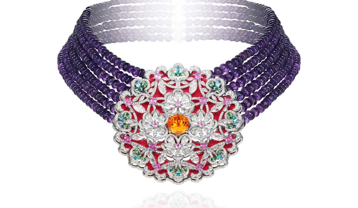 Amethyst choker with medallion in the centre, Chopard