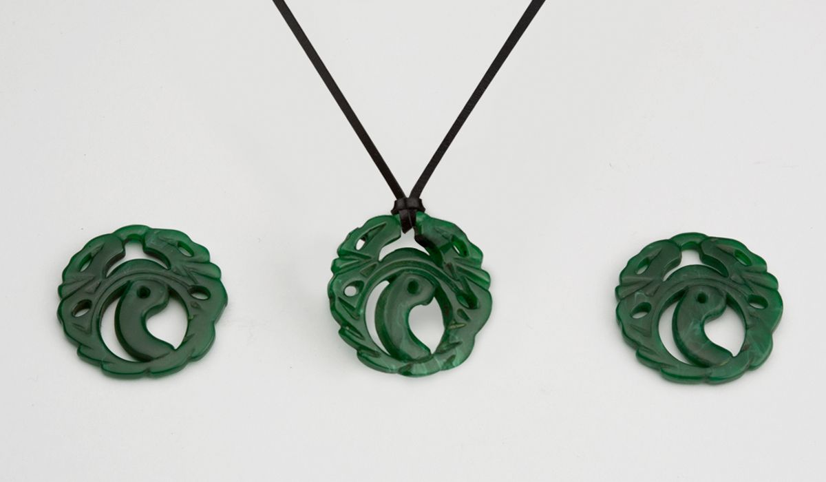 Jade necklace detail