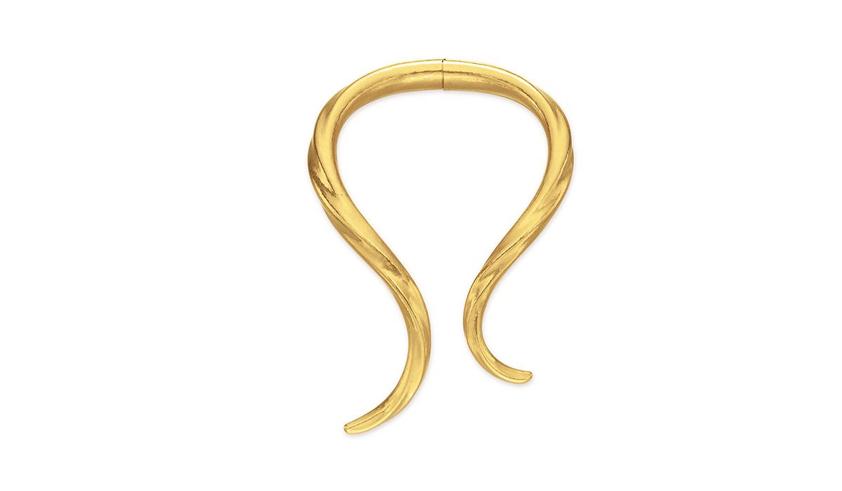 Gold necklace designed by Lalaounis, from The Collection of Elizabeth Taylor, sold in 2011 at Christie's New York.