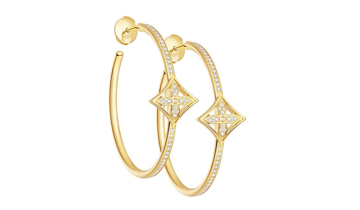 Louis Vuitton Idylle Blossom Paved Ring, 3 Golds and Diamonds Gold. Size 54