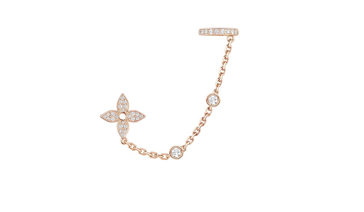 LOUIS VUITTON® Blossom Long Earrings, 3 Golds And Diamonds