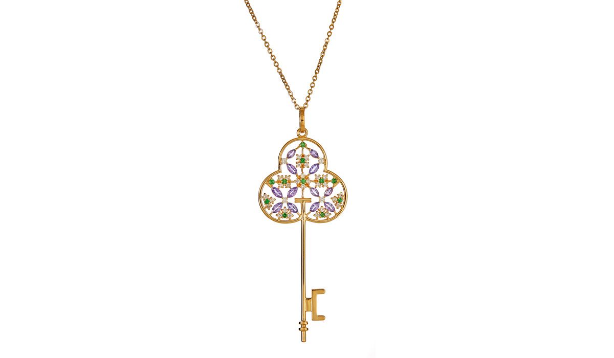 Shaill Jhaveri's Mosaïque key necklace