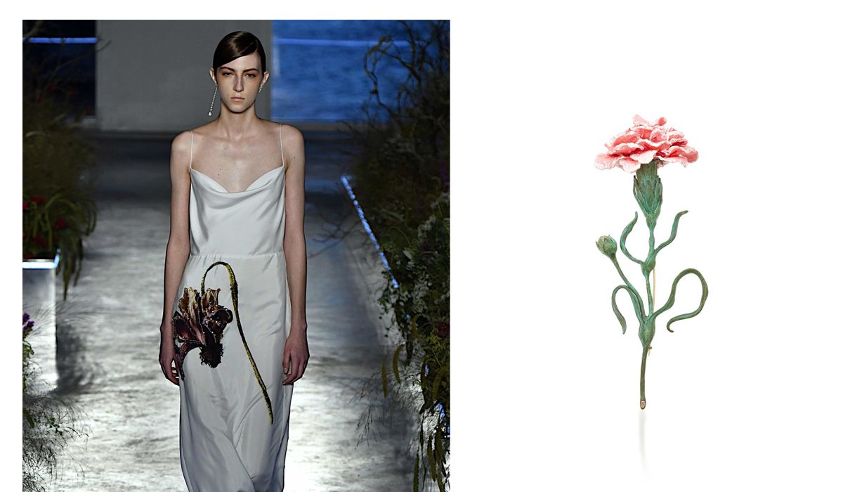 Jason Wu SS20 with Luz Camino brooch 