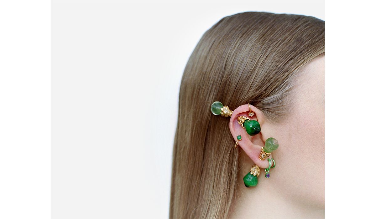 Double Hybrid piercing, Hybrid Stones collection, F/W 2021. By Marco Panconesi