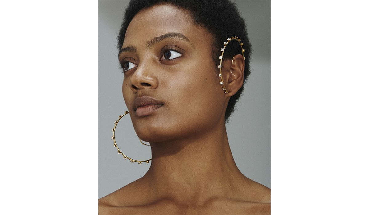 Upside Down crystal hoops, S/S 2021 collection. By Marco Panconesi