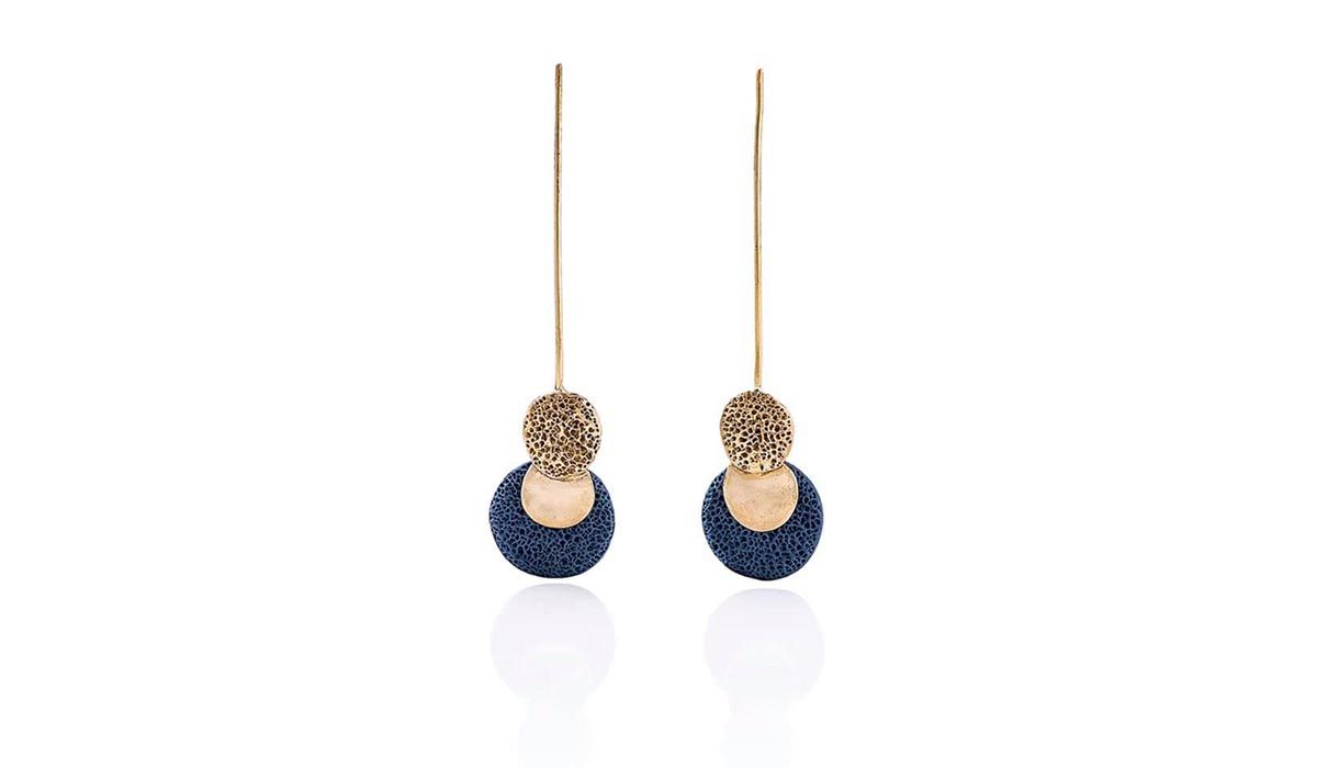 Maria Diana, Reef Blue Classic, earrings 