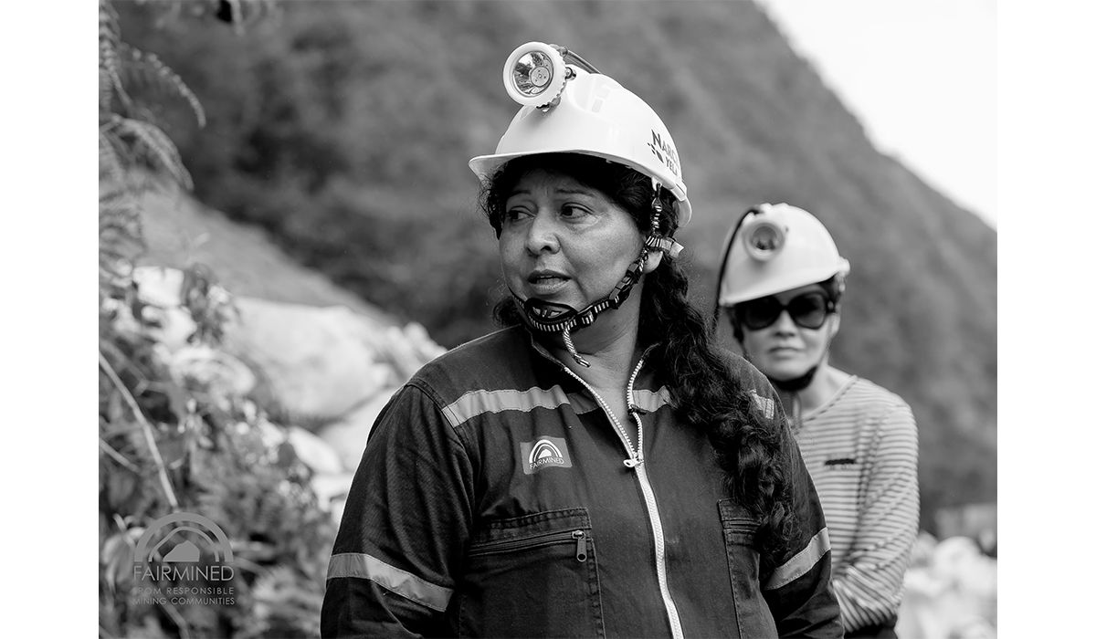  Woman miner from South America.