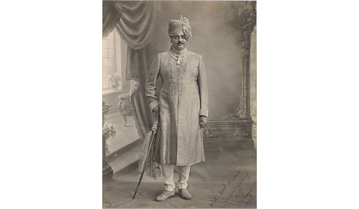 Official portrait of Maharaja Jam Sahib Singh Digvijjay Nawanagar (1895-1966)