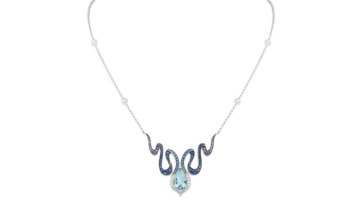 Dance Aquamarine Necklace by Niquesa Jewellery 