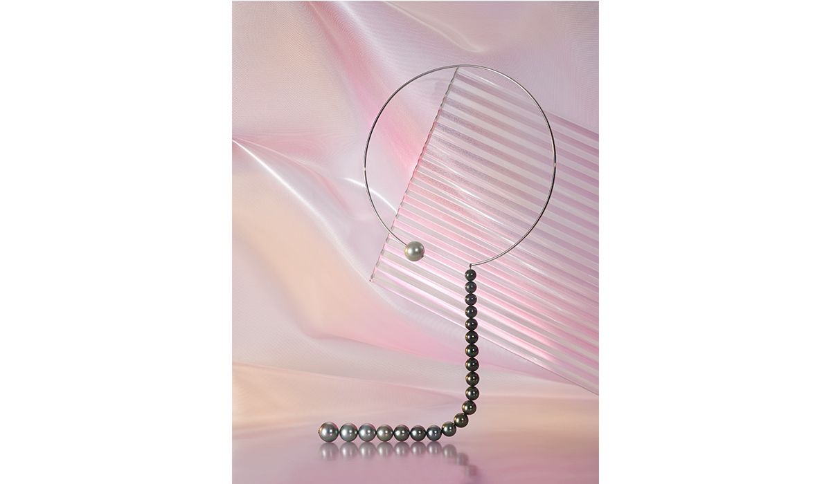 Tahitian pearl necklace.